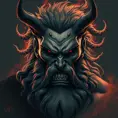 Matte portrait of a fierce Hades, god of the underworld, Highly Detailed, Hyper Detailed, Powerful, Artstation, Vintage Illustration, Digital Painting, Sharp Focus, Smooth, Concept Art