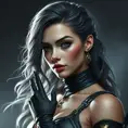 Alluring matte portrait of a beautiful Rogue from Xmen in the style of Stefan Kostic, 8k, Highly Detailed, Intricate, Half Body, Realistic, Sharp Focus, Volumetric Lighting, Fantasy, Elegant by Stanley Artgerm Lau, Greg Rutkowski