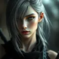 Alluring matte portrait of a beautiful ashen haired 2B from Nier Automata in the style of Stefan Kostic in black, Highly Detailed, Full Body, Bokeh effect, Photo Realistic, Sharp Focus by WLOP