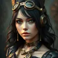 Steampunk portrait of Cassandra Cain, Highly Detailed, Beautiful, Photo Realistic, Sharp Focus, Elegant