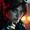 Alluring matte portrait of a beautiful Kitty Pryde from Xmen in the style of Stefan Kostic, 8k, Highly Detailed, Intricate, Half Body, Realistic, Sharp Focus, Volumetric Lighting, Fantasy, Elegant