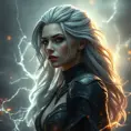 Alluring matte portrait of a beautiful Storm from Xmen in the style of Stefan Kostic, 8k, Highly Detailed, Intricate, Half Body, Realistic, Sharp Focus, Volumetric Lighting, Fantasy, Elegant by Stanley Artgerm Lau, Greg Rutkowski