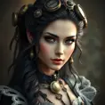 Steampunk portrait of Yennefer, Highly Detailed, Beautiful, Photo Realistic, Sharp Focus, Elegant