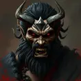 Matte portrait of a fierce Hades, god of the underworld, Highly Detailed, Hyper Detailed, Powerful, Artstation, Vintage Illustration, Digital Painting, Sharp Focus, Smooth, Concept Art