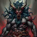 A fierce Hades, god of the underworld, Highly Detailed, Hyper Detailed, Powerful, Artstation, Vintage Illustration, Digital Painting, Sharp Focus, Smooth, Concept Art