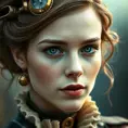 Steampunk portrait of Emma Watson, Highly Detailed, Beautiful, Photo Realistic, Sharp Focus, Elegant