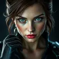 Alluring matte portrait of a beautiful Kitty Pryde from Xmen in the style of Stefan Kostic, 8k, Highly Detailed, Intricate, Half Body, Realistic, Sharp Focus, Volumetric Lighting, Fantasy, Elegant by Stanley Artgerm Lau, Greg Rutkowski