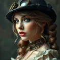 Steampunk portrait of Tayor Swift, Highly Detailed, Beautiful, Photo Realistic, Sharp Focus, Elegant