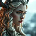 Alluring matte portrait of the beautiful norse goddess Freyja in the style of Stefan Kostic, Highly Detailed, Intricate, Realistic, Sharp Focus, Volumetric Lighting, Fantasy, Elegant