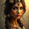 Steampunk portrait of Princess Jasmine, Highly Detailed, Beautiful, Photo Realistic, Sharp Focus, Elegant