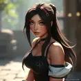 Beautiful Tifa Lockhart from Final Fantasy, 8k, Highly Detailed, Artstation, Beautiful, Digital Illustration, Sharp Focus, Unreal Engine, Concept Art by Stanley Artgerm Lau