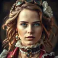 Steampunk portrait of Emma Watson, Highly Detailed, Beautiful, Photo Realistic, Sharp Focus, Elegant