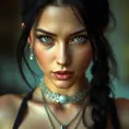 An alluring Tifa Lockhart, Highly Detailed, Beautiful, Photo Realistic, Sharp Focus, Elegant by Stefan Kostic