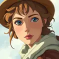 portrait of princess nausicaa, Highly Detailed, Beautiful, Digital Painting, Anime, Fantasy by Studio Ghibli