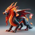 Lavabreath is an ancient war dragon with a grand demeanor and a crown of horns fusion with a god lion with molten lava patterns, Ultra Detailed, Realistic