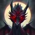 Dragon with red eyes, Gothic and Fantasy