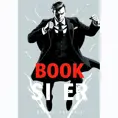 Design a compelling front page cover for the book, daring hero, in suit, Poster