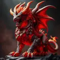 Lavabreath is an ancient war dragon with a grand demeanor and a crown of horns fusion with a god lion with molten lava patterns, Ultra Detailed, Realistic