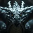 Closeup portrait of a fierce dragon from Game of Thrones, Highly Detailed, Sharp Focus, Volumetric Lighting