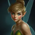 Matte portrait of Tinker Bell, Half Body, Beautiful, Matte Painting, Fantasy by Stefan Kostic