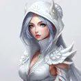 Matte portrait of a mysterious Fiora from League of Legends in white, Intricate, Half Body, Sharp Focus, Anime, Elegant by Stanley Artgerm Lau