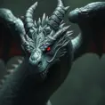 Dragon with red eyes, Gothic and Fantasy