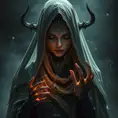 Veiled female necromancer, Gothic and Fantasy, Elden Ring, Photo Realistic, Dynamic Lighting by Stanley Artgerm Lau