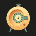 A Time Machine designed by Dieter Rams. stunning industrial design. Natural colors, mid century modern design, Vintage Illustration, Retro-Futurism, Vector Art by Stanley Artgerm Lau