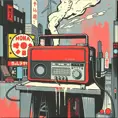 Grinder nation radio on the canvas artworks in tokyo, Poster