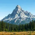 Mountain with forest, Highly Detailed, Landscape