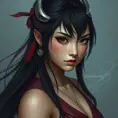 Mulan, Ultra Detailed, Half Body, Beautiful, Matte Painting, Sharp Focus, Portrait, Fantasy by Stefan Kostic