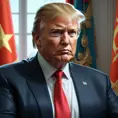 Donald Trump, Highly Detailed, Artstation, Half Body, Trending on Artstation, Beautiful, Soviet Poster, Digital Painting, Matte Painting, Sharp Focus by WLOP, Stefan Kostic