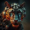 Steampunk portrait of a Panther, inspired by future technology, Highly Detailed, Steampunk