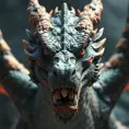 Closeup portrait of a fierce dragon in a fantasy world of dragons, 4k, Highly Detailed, Sharp Focus, Octane Render, Volumetric Lighting by Stanley Artgerm Lau, Frank Frazetta, WLOP