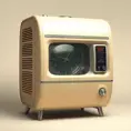 A Time Machine designed by Dieter Rams. stunning industrial design. Natural colors, mid century modern design, Highly Detailed, Hyper Detailed, Vintage Illustration, Sharp Focus, Smooth, Octane Render, Vector Art