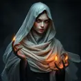Veiled female necromancer, Gothic and Fantasy, Elden Ring, Photo Realistic, Dynamic Lighting by Stanley Artgerm Lau
