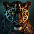 Steampunk portrait of a Panther, inspired by future technology, Highly Detailed, Steampunk by Stanley Artgerm Lau