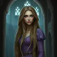 Matte portrait of Rapunzel inside a castle, Ultra Detailed, Half Body, Beautiful, Matte Painting, Sharp Focus, Portrait, Fantasy by Stefan Kostic