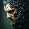 Charlie Chapman, Intricate Artwork, Intricate Details, Half Body, Beautiful, Matte Painting, Sharp Focus, Portrait, Fantasy, Threatening by Stefan Kostic
