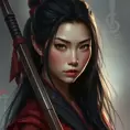 Mulan, Ultra Detailed, Half Body, Beautiful, Matte Painting, Sharp Focus, Portrait, Fantasy by Stefan Kostic