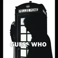 Movie poster featuring montage of a dark phonebox, a shadowy figure whose face cannot be seen, playing the game guess who, Poster