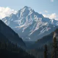 Mountain with forest, Highly Detailed, Landscape