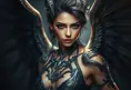 Alluring matte portrait of a beautiful Nidalee with wings, 8k, Highly Detailed, Intricate, Half Body, Realistic, Sharp Focus, Volumetric Lighting, Fantasy, Elegant by Stanley Artgerm Lau, WLOP