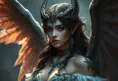 Alluring matte portrait of a beautiful Nidalee with wings, Highly Detailed, Intricate, Half Body, Realistic, Volumetric Lighting, Fantasy, Elegant by Stanley Artgerm Lau, Greg Rutkowski