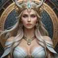 Alluring matte portrait of the beautiful norse goddess Hel in the style of Stefan Kostic, 8k, Highly Detailed, Intricate, Realistic, Sharp Focus, Volumetric Lighting, Fantasy, Elegant by Stanley Artgerm Lau, Alphonse Mucha, WLOP