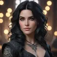 Matte portrait of Yennefer with tattoos, 8k, Highly Detailed, Alluring, Artstation, Bokeh effect, Sharp Focus, Volumetric Lighting, Concept Art by Stanley Artgerm Lau, Greg Rutkowski