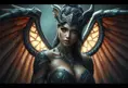 Alluring matte portrait of a beautiful Nidalee with wings, 8k, Highly Detailed, Intricate, Half Body, Realistic, Sharp Focus, Volumetric Lighting, Fantasy, Elegant by Stanley Artgerm Lau, WLOP