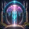 Gateway portal cosmic mystic etheral alchemy flow, Futuristic, Sci-Fi