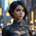 Matte portrait of Cassandra Cain with tattoos, 8k, Highly Detailed, Alluring, Artstation, Bokeh effect, Sharp Focus, Volumetric Lighting, Concept Art by Stanley Artgerm Lau, Greg Rutkowski