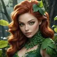 Alluring matte portrait of Poison Ivy in the style of Stefan Kostic, 8k, Highly Detailed, Intricate, Half Body, Matte Painting, Realistic, Sharp Focus, Fantasy by Greg Rutkowski